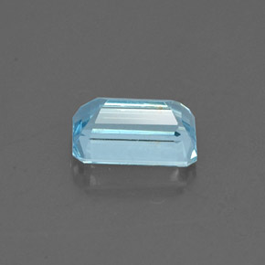 Aguamarina Azul claro natural de 0.82 ct, corte esmeralda, VVS-VS