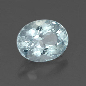 Aguamarina azul natural de 1,69 ct, corte óvalo, VVS-VS