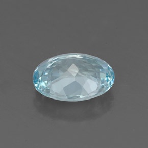 Aguamarina azul natural de 1,55 ct, corte óvalo, VS-SI