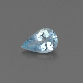 Aguamarina azul natural de 0,31 ct, en forma de pera, VVS