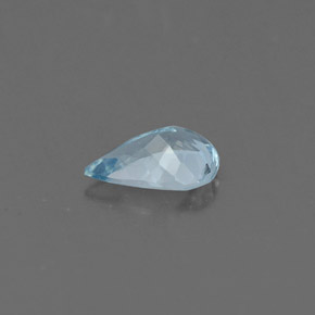 Aguamarina azul natural de 0,31 ct, en forma de pera, VVS