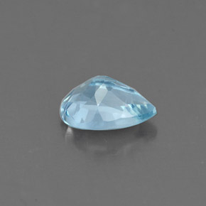 Aguamarina azul natural de 0,70 ct, en forma de pera, VS