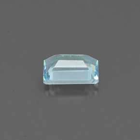 Aguamarina azul natural de 0,54 ct, corte esmeralda, VVS-VS