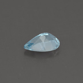 Aguamarina azul natural de 0,60 ct, en forma de pera, VS
