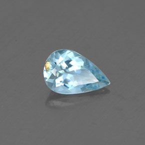 Aguamarina azul natural de 0,66 ct, en forma de pera, SI