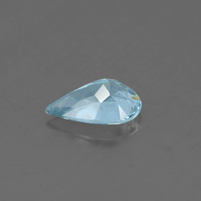 Aguamarina azul natural de 0,66 ct, en forma de pera, SI