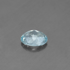 Aguamarina azul natural de 0,58 ct, corte óvalo, VS