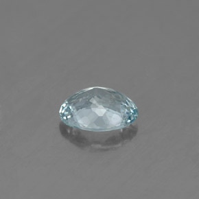 Aguamarina azul natural de 0,60 ct, corte óvalo, VS