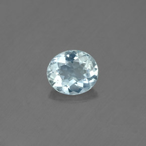 Aguamarina azul natural de 0,63 ct, corte óvalo, SI