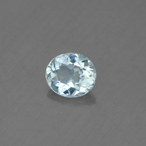 Aguamarina azul natural de 0,63 ct, corte óvalo, SI