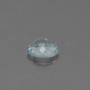Aguamarina azul natural de 0,63 ct, corte óvalo, SI