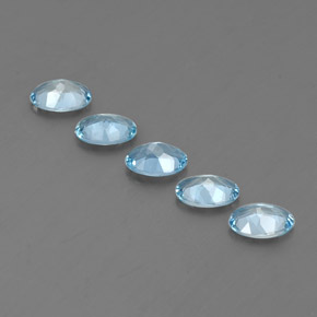 Gemas de aguamarina azul natural de  ct, corte óvalo, VVS-VS
