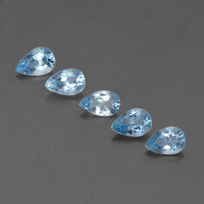 Gemas de aguamarina azul natural de  ct, en forma de pera, VVS-VS