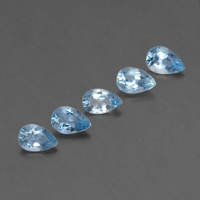 Gemas de aguamarina azul natural de  ct, en forma de pera, VVS-VS