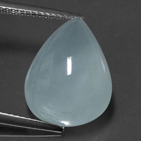 Aguamarina azul natural de 11,50 ct, transparente, transparente / translúcido