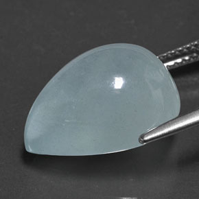 Aguamarina azul natural de 11,50 ct, transparente, transparente / translúcido