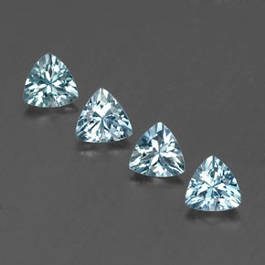 Gemas de aguamarina azul natural de  ct, trillón, VVS