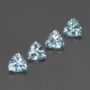 Gemas de aguamarina azul natural de  ct, trillón, VVS