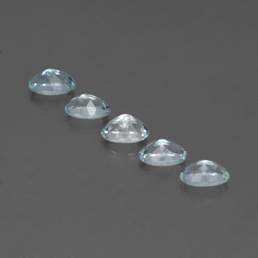 Gemas de aguamarina azul natural de  ct, corte óvalo, VVS