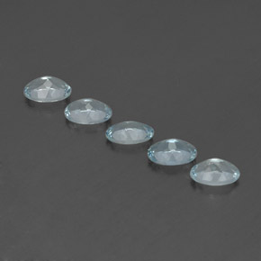 Gemas de aguamarina azul natural de  ct, corte óvalo, VVS