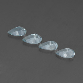 Gemas de aguamarina azul natural de  ct, en forma de pera, VVS