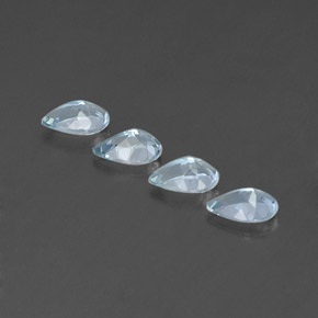 Gemas de aguamarina azul natural de  ct, en forma de pera, VVS