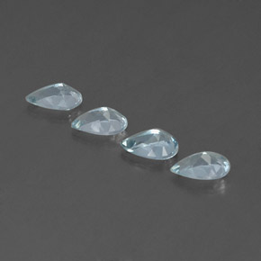 Gemas de aguamarina azul natural de  ct, en forma de pera, VVS