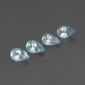 Gemas de aguamarina azul natural de  ct, en forma de pera, VVS