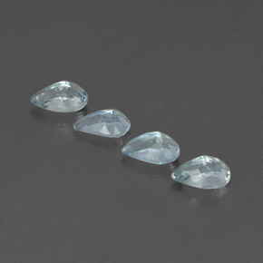 Gemas de aguamarina azul natural de  ct, en forma de pera, VVS