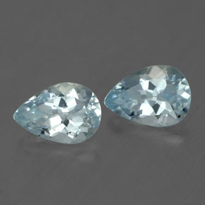 Gemas de aguamarina azul natural de  ct, en forma de pera, VVS