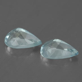 Gemas de aguamarina azul natural de  ct, en forma de pera, VVS