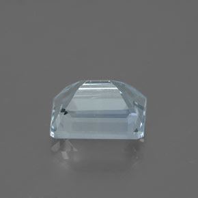 Aguamarina azul natural de 1,70 ct, corte esmeralda, VVS-VS