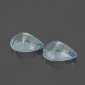 Gemas de aguamarina azul natural de  ct, en forma de pera, VVS