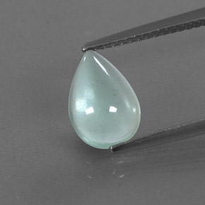 Aguamarina verde natural de 1,36 ct, transparente, transparente / translúcido