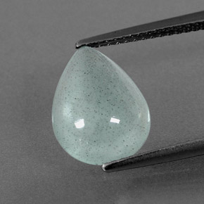 Aguamarina verde natural de 3,38 ct, transparente, transparente / translúcido
