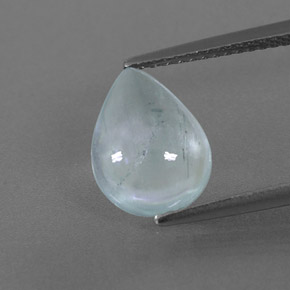 Aguamarina verde natural de 2,29 ct, transparente, transparente / translúcido