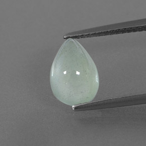 Aguamarina verde natural de 2,54 ct, transparente, transparente / translúcido