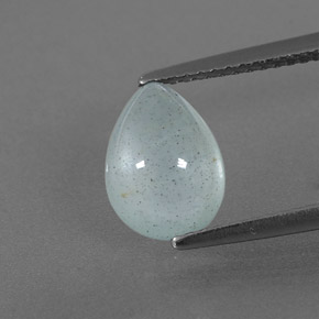 Aguamarina azul natural de 2,25 ct, transparente, transparente / translúcido