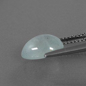 Aguamarina azul natural de 2,25 ct, transparente, transparente / translúcido