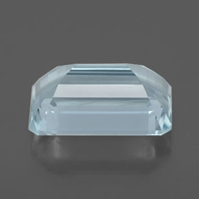 Aguamarina azul natural de 3,93 ct, corte esmeralda, VVS