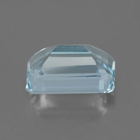 Aguamarina azul natural de 2,13 ct, corte esmeralda, VVS