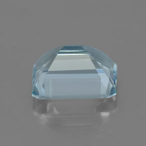 Aguamarina azul natural de 2,20 ct, corte esmeralda, VVS