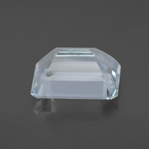 Aguamarina azul natural de 4,04 ct, corte esmeralda, VVS