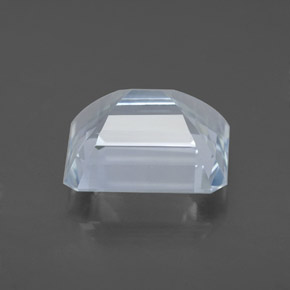 Aguamarina azul natural de 4,19 ct, corte esmeralda, VVS