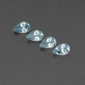 Gemas de aguamarina azul natural de  ct, en forma de pera, VVS-VS