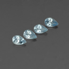 Gemas de aguamarina azul natural de  ct, en forma de pera, VVS-VS