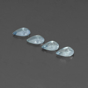 Gemas de aguamarina azul natural de  ct, en forma de pera, VVS-VS