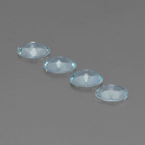 Gemas de aguamarina azul natural de  ct, corte óvalo, VVS-VS