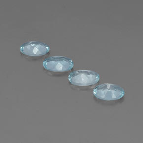Gemas de aguamarina azul natural de  ct, corte óvalo, VS