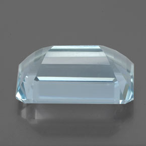 Aguamarina azul natural de 5,33 ct, corte esmeralda, VS